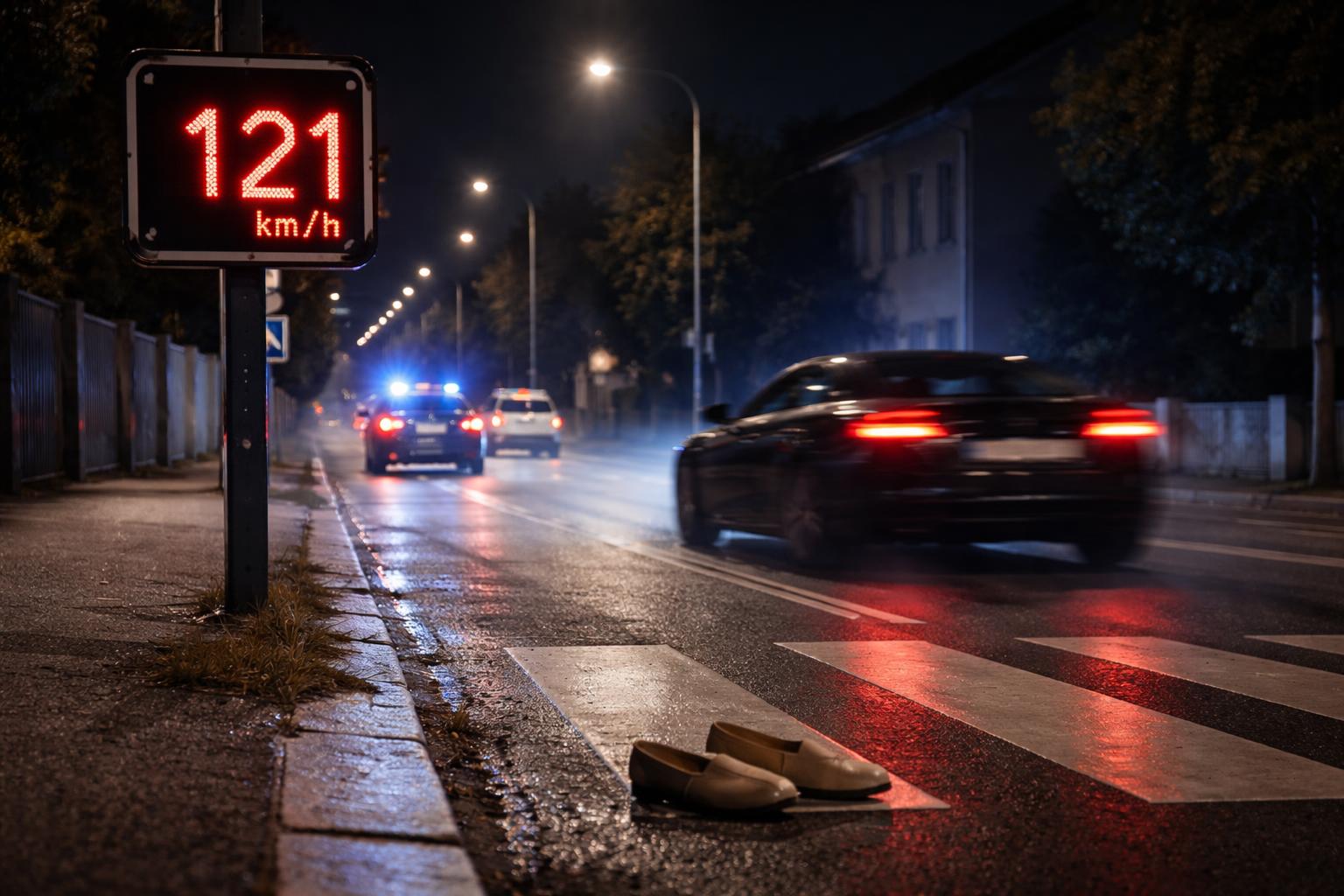 Redaktionelle Szene zum Thema „121 km/h im Ortsgebiet: Junger Lenker bringt Fußgängerin in Lebensgefahr“