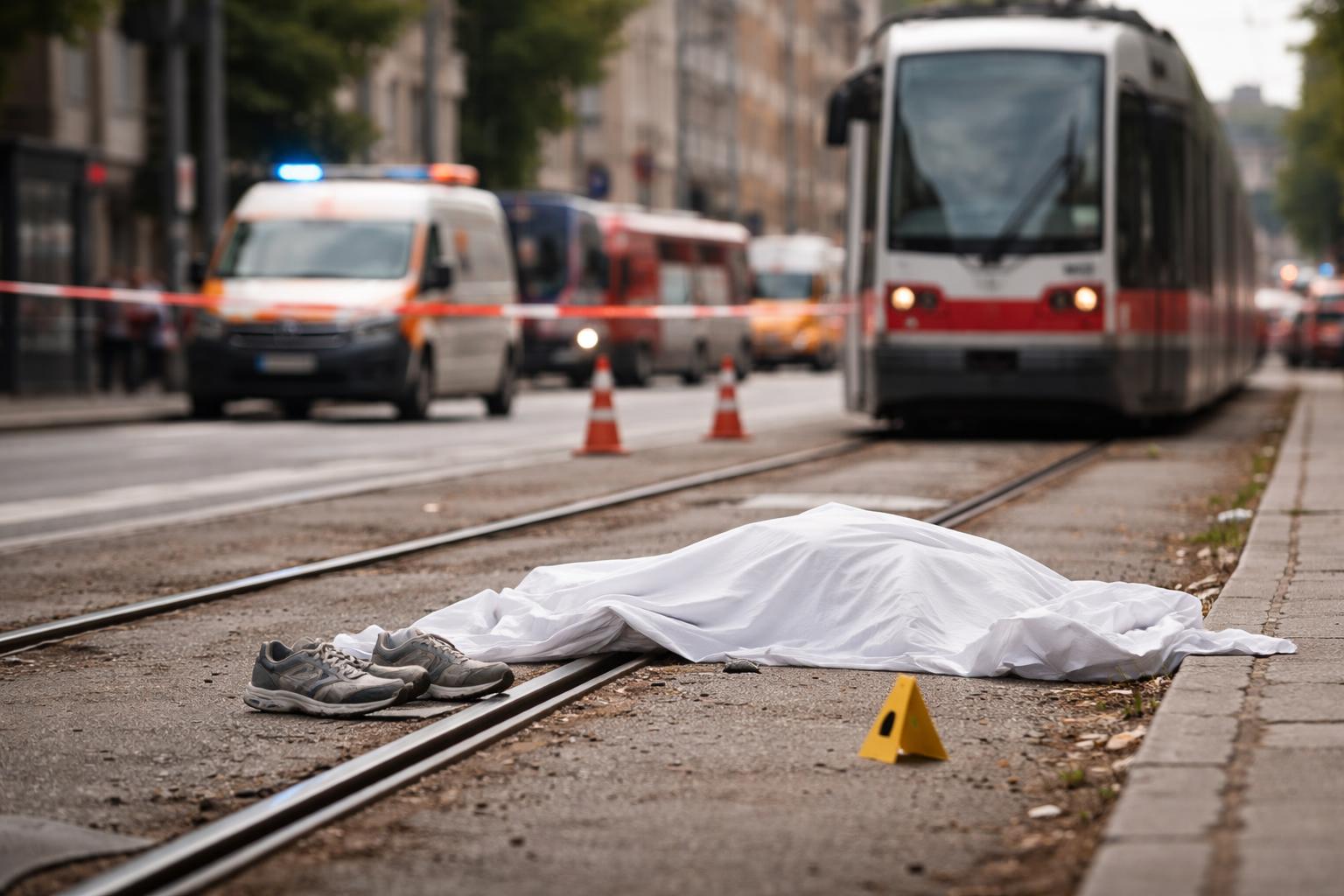 Redaktionelle Szene zum Thema „96-Jähriger bei Unfall mit Straßenbahn in Wien tödlich verletzt“