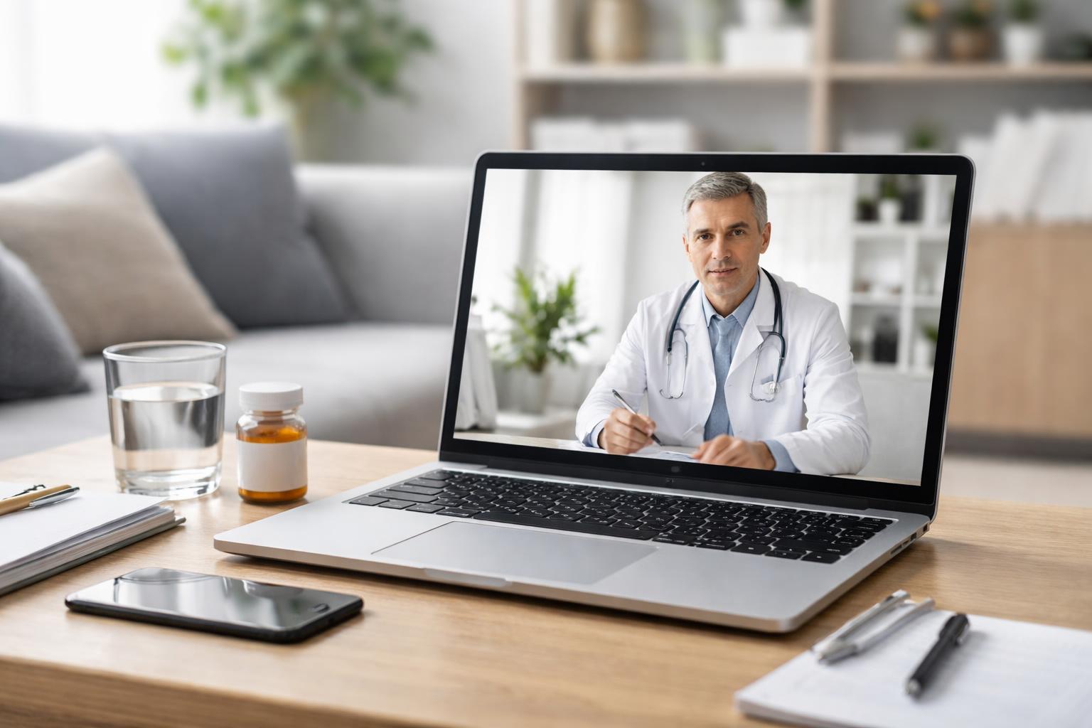 Redaktionelle Szene zum Thema „Ärztlicher Rat per Video: Was Telemedizin heute leisten kann“