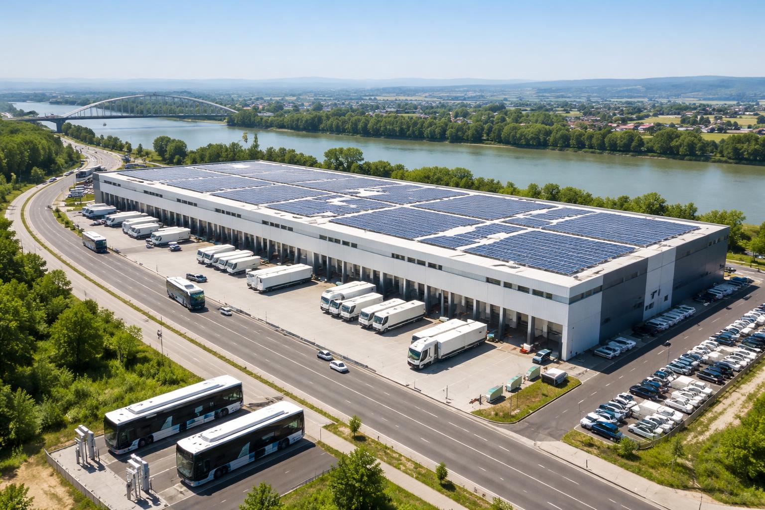 Redaktionelle Szene zum Thema „Amazon errichtet Verteilzentrum im Ennshafen“