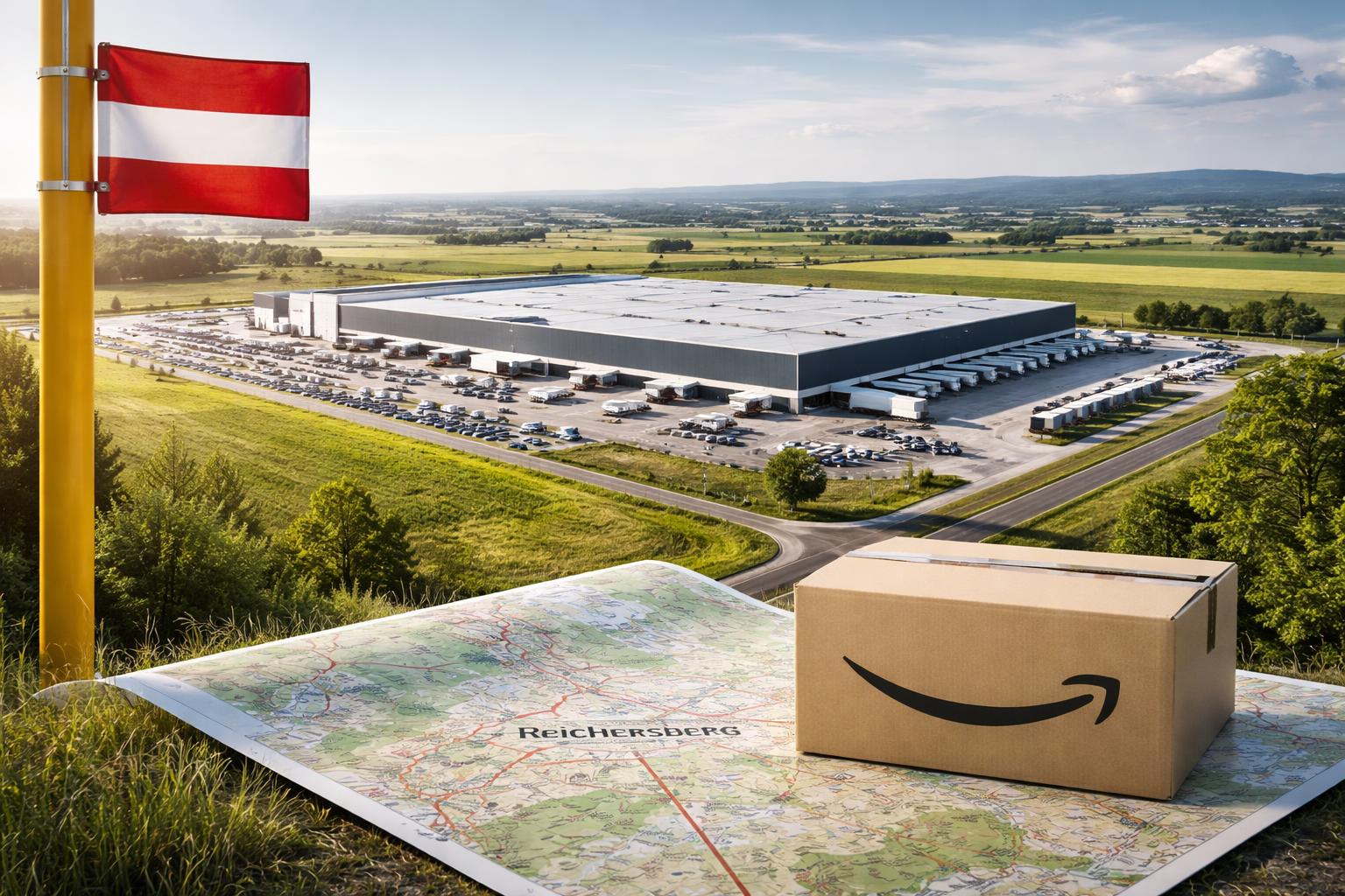 Redaktionelle Szene zum Thema „Amazon prüft Standorte im Innviertel: Gerüchte um 1500 Arbeitsplätze“