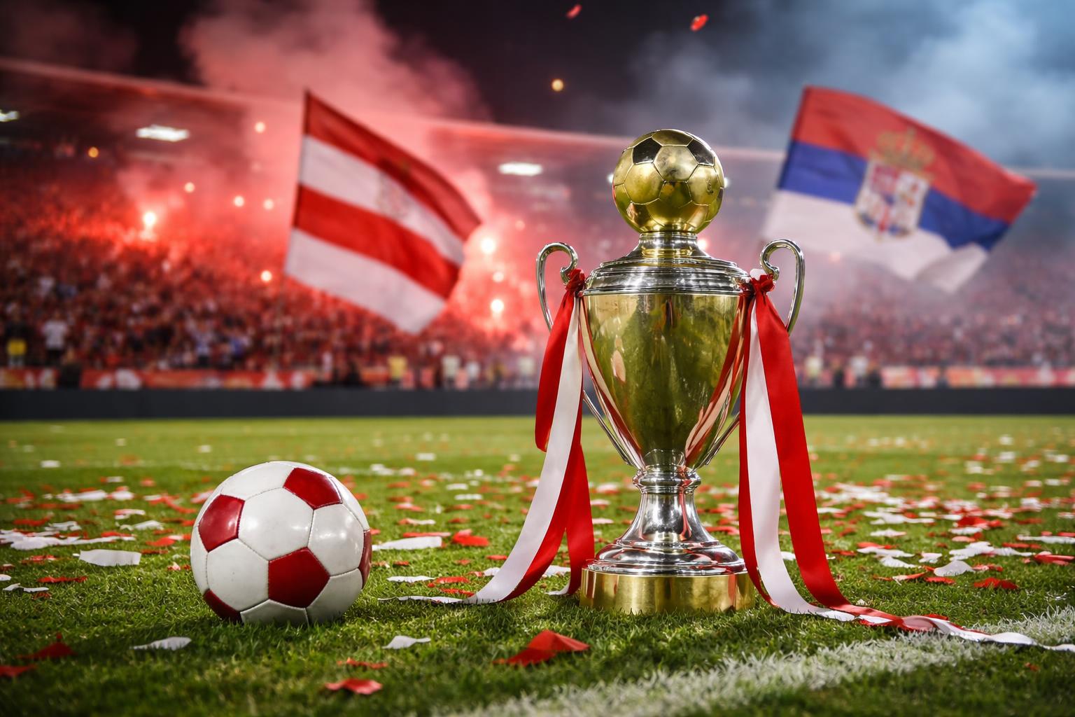 Redaktionelle Szene zum Thema „Arnautovic gewinnt mit Roter Stern Belgrad die serbische Meisterschaft“