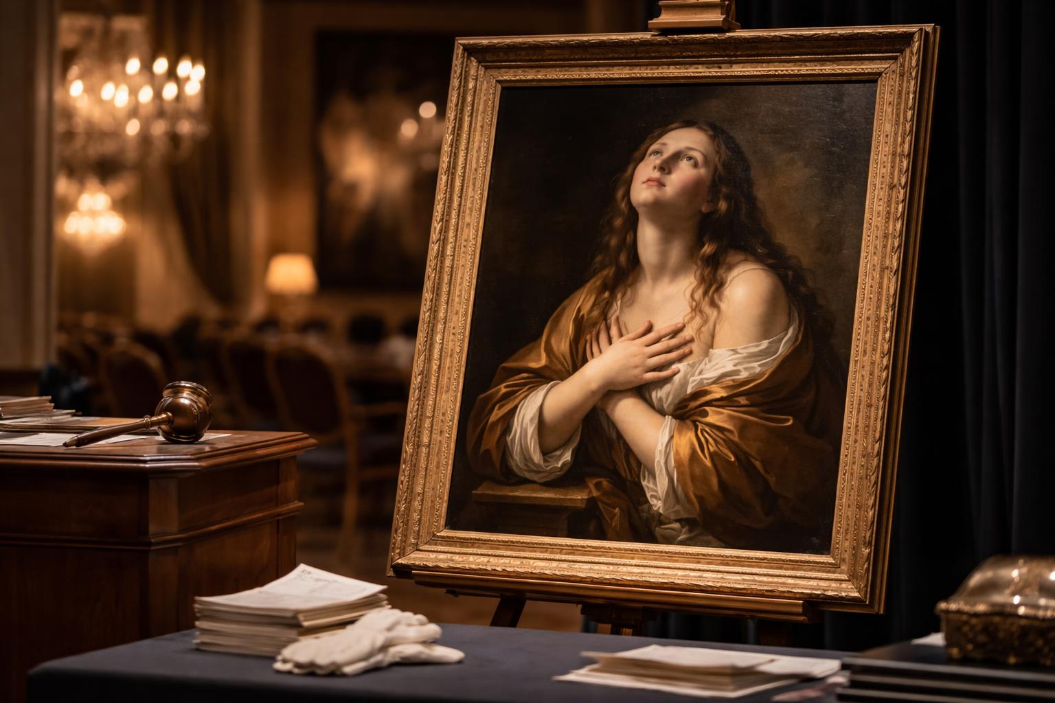 Redaktionelle Szene zum Thema „Artemisia-Gentileschi-Gemälde erzielt im Wiener Dorotheum 837.500 Euro“