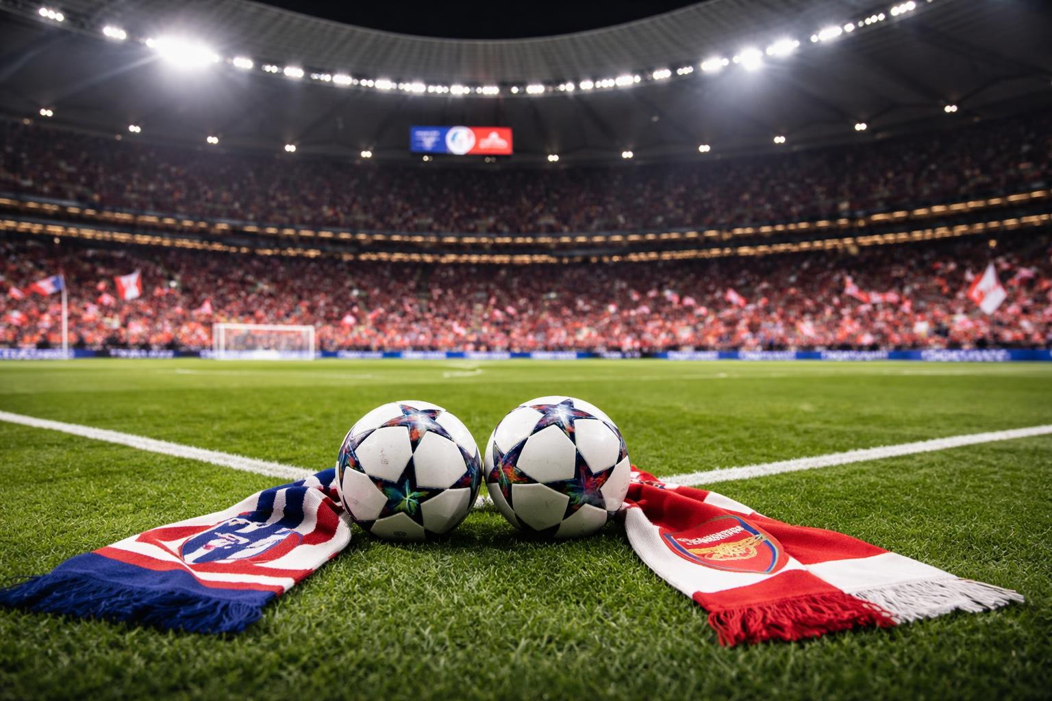 Redaktionelle Szene zum Thema „Atlético Madrid will gegen Arsenal auch offensiv Akzente setzen“