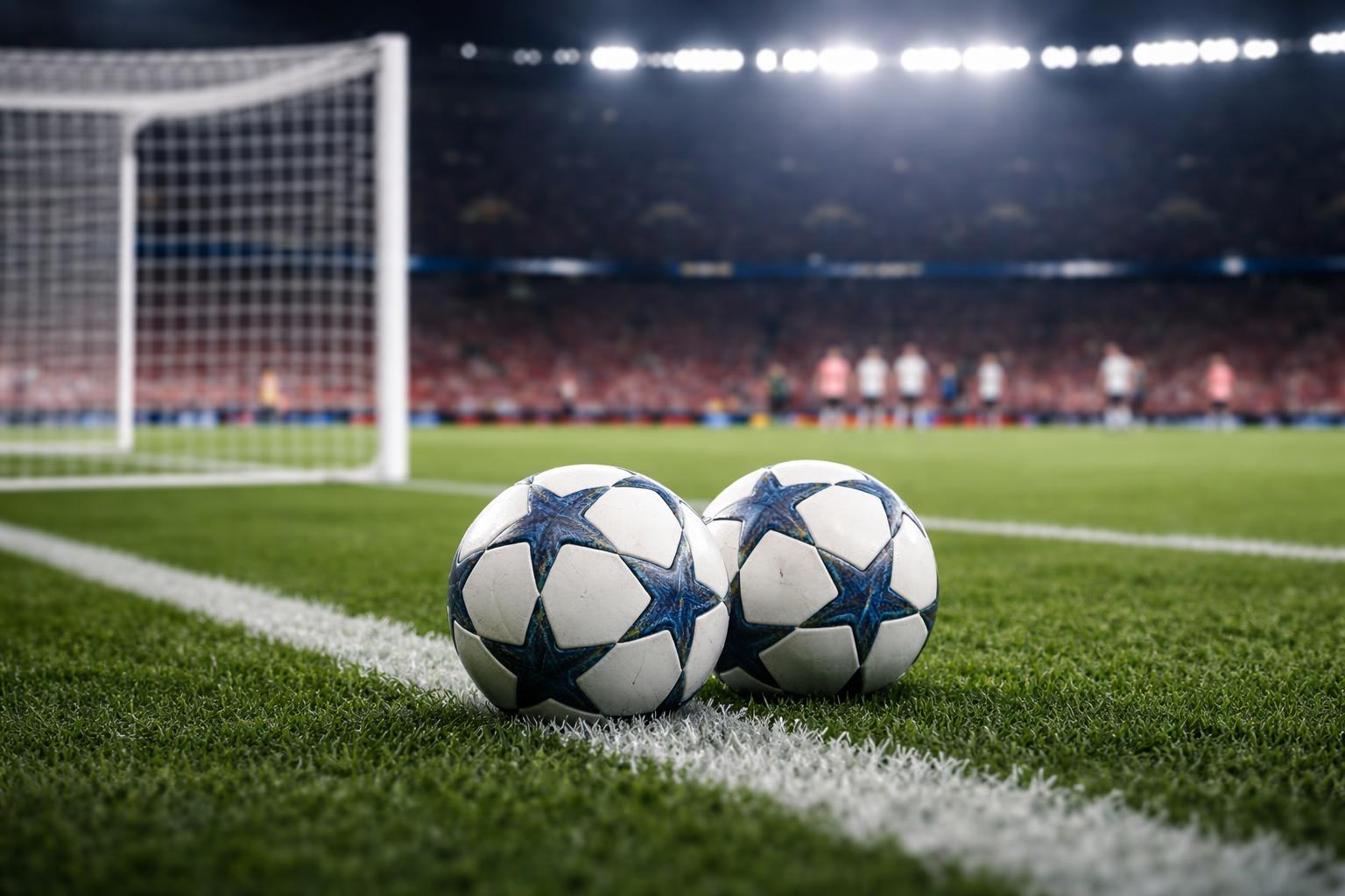 Redaktionelle Szene zum Thema „Atletico und Arsenal trennen sich im Halbfinal-Hinspiel 1:1“