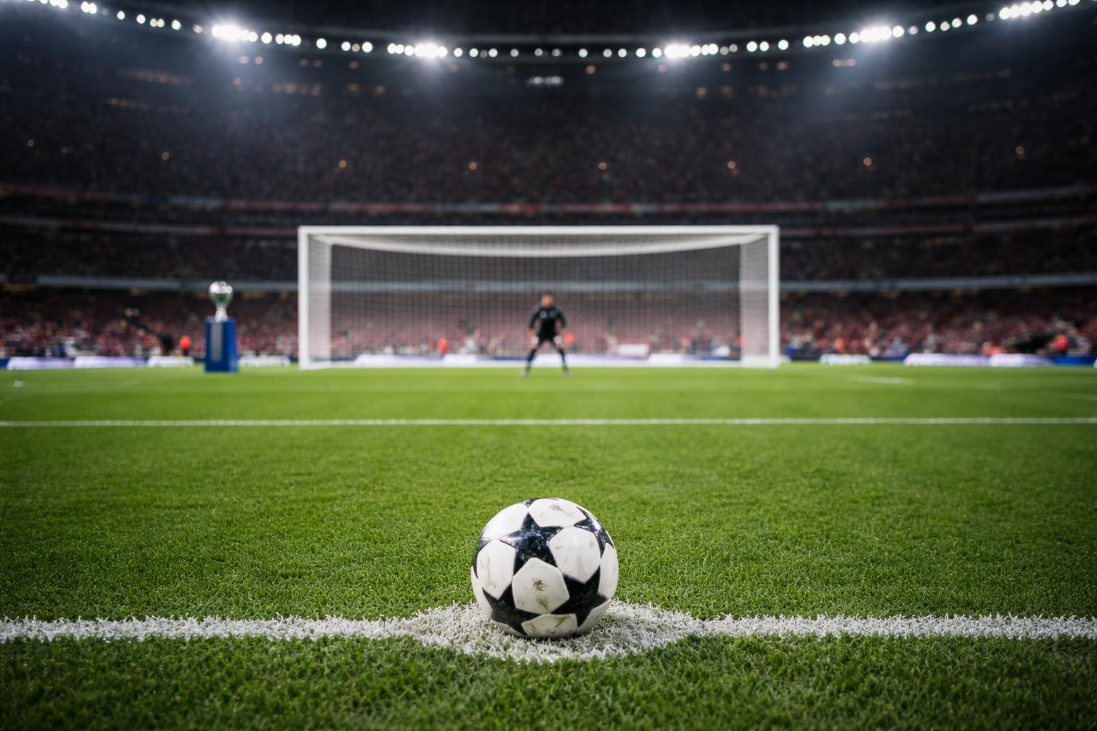 Redaktionelle Szene zum Thema „Atletico und Arsenal trennen sich im Halbfinal-Hinspiel 1:1“