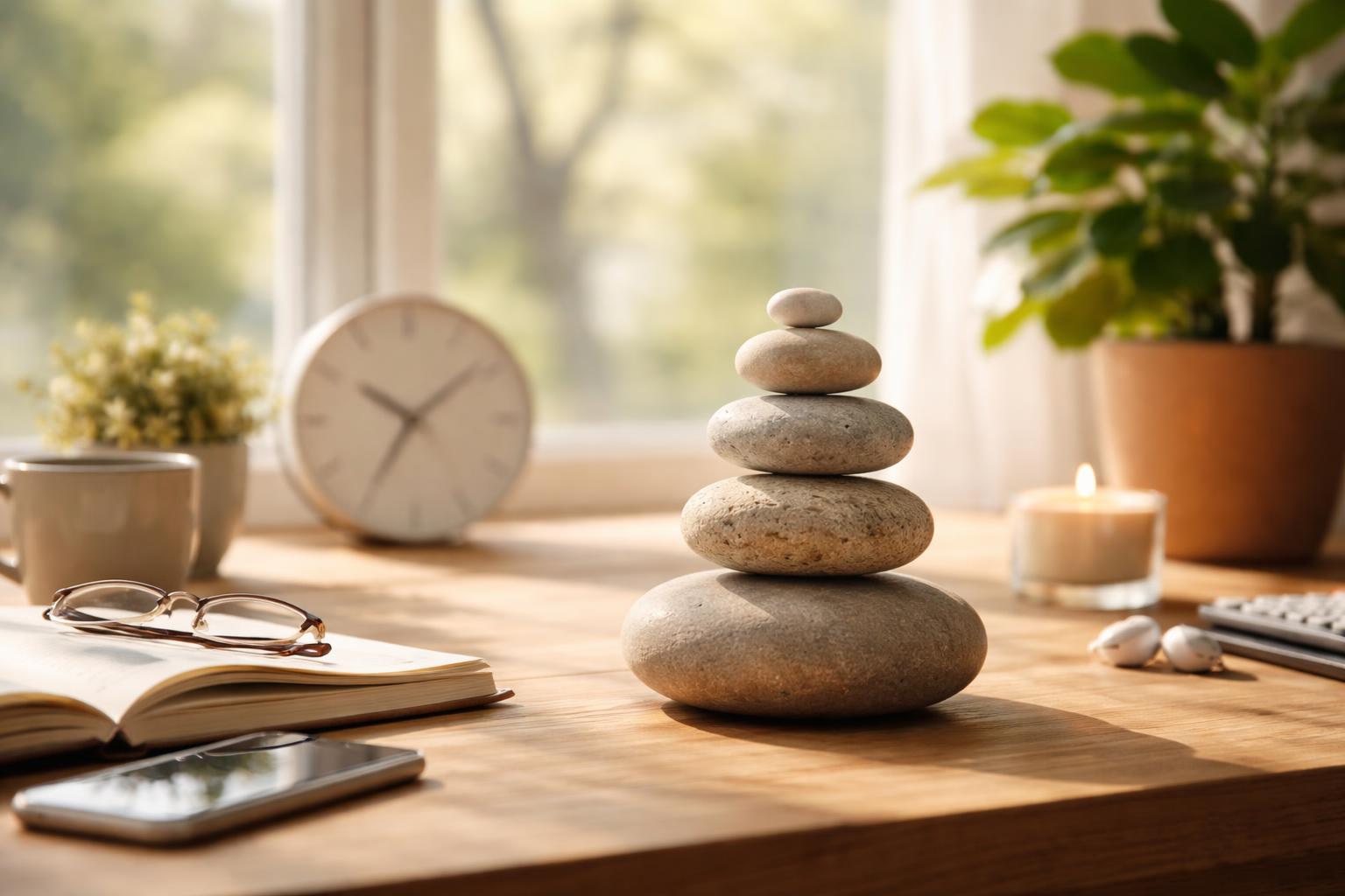 Redaktionelle Szene zum Thema „Balance im Alltag: Wie kleine Entscheidungen mehr Ruhe in den Tag bringen“