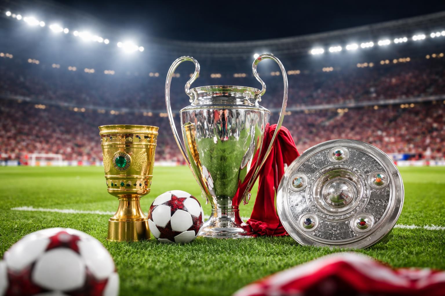 Redaktionelle Szene zum Thema „Bayern München jagt Triple und historischen Torrekord“