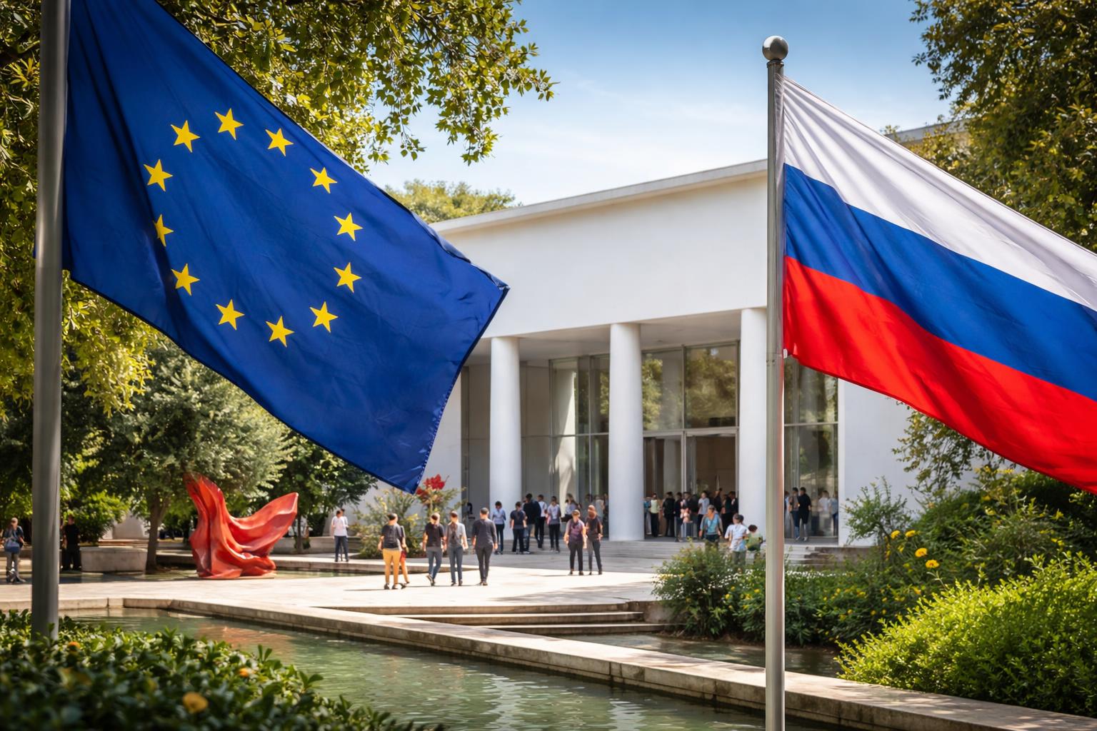 Redaktionelle Szene zum Thema „Biennale weist Vorwürfe zu Russland-Sanktionen zurück“