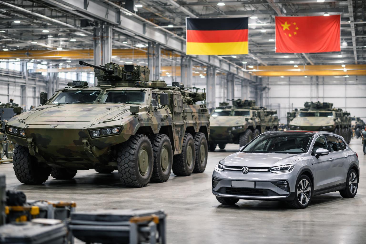 Redaktionelle Szene zum Thema „Blume sieht Chancen für Volkswagen in Rüstung und China“