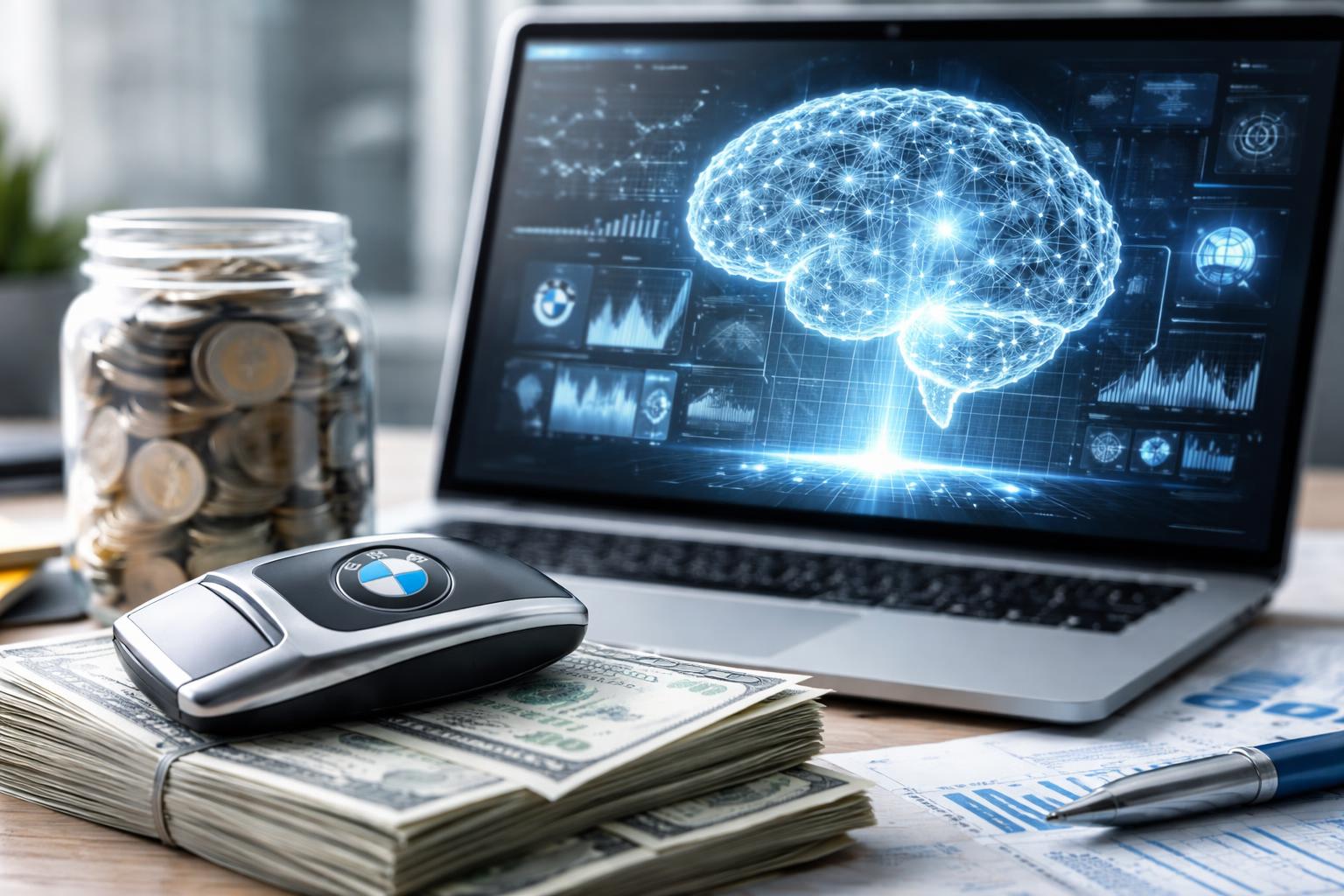 Redaktionelle Szene zum Thema „BMW will mehrere hundert Millionen in KI-Startups investieren“