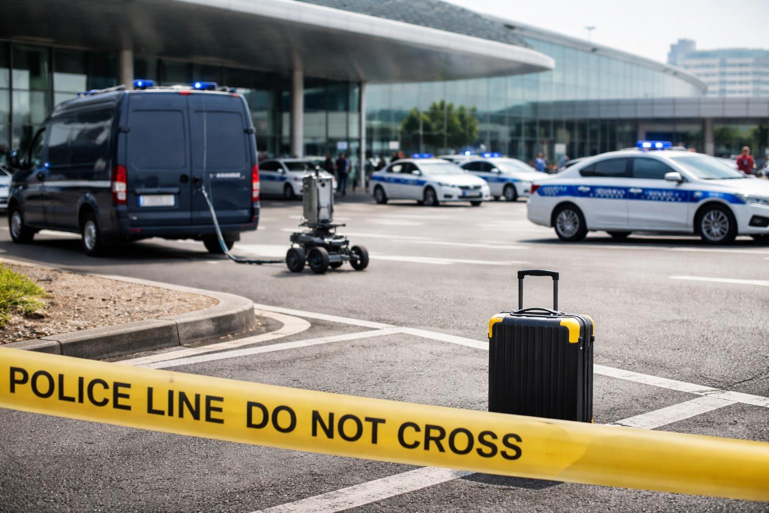 Redaktionelle Szene zum Thema „Bombendrohungen in Kroatien: Flughafen, Einkaufszentren und Schulen geräumt“