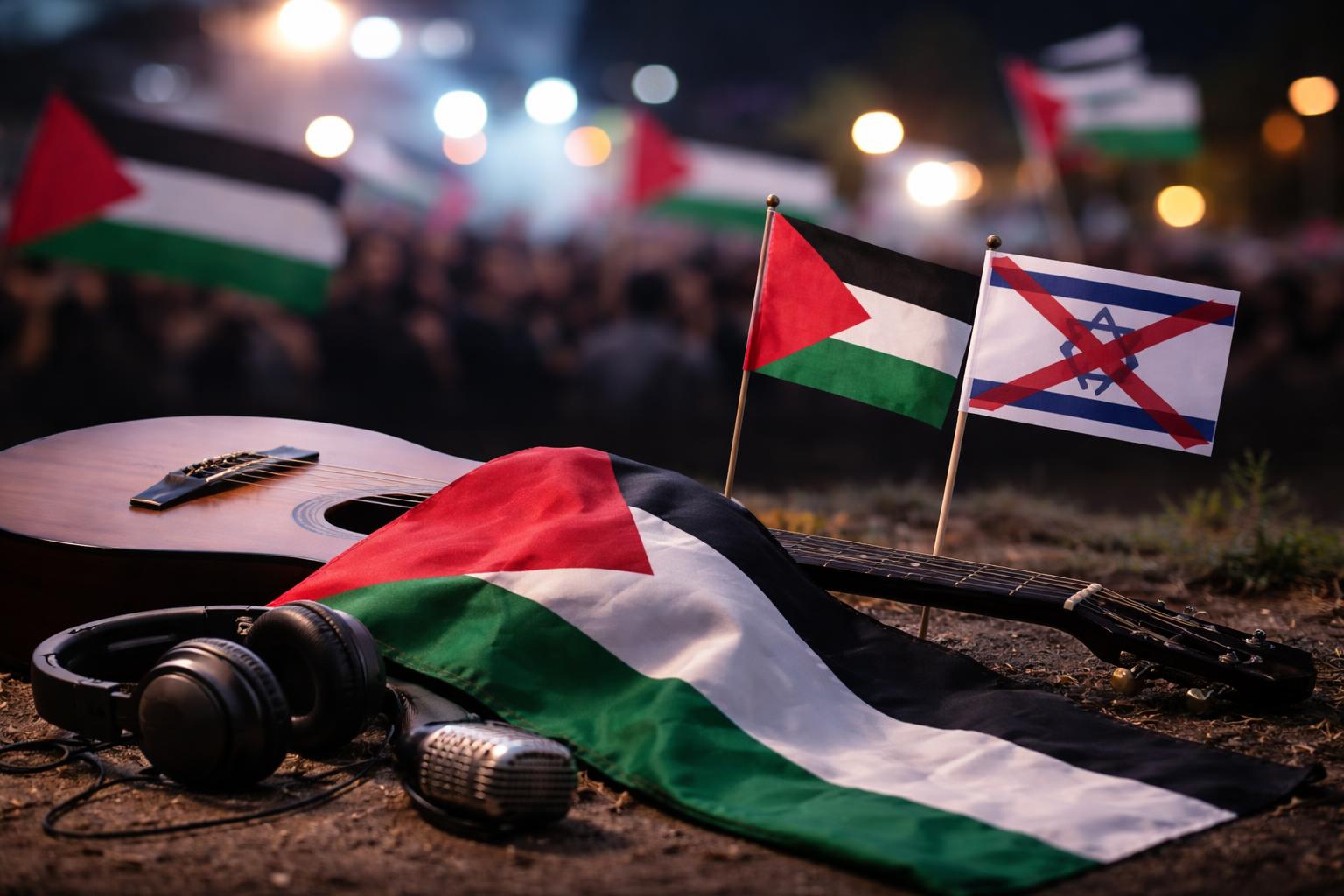Redaktionelle Szene zum Thema „Boykottaufruf gegen Israel beim ESC: Mehr als 1100 Musiker stellen sich hinter Petition“