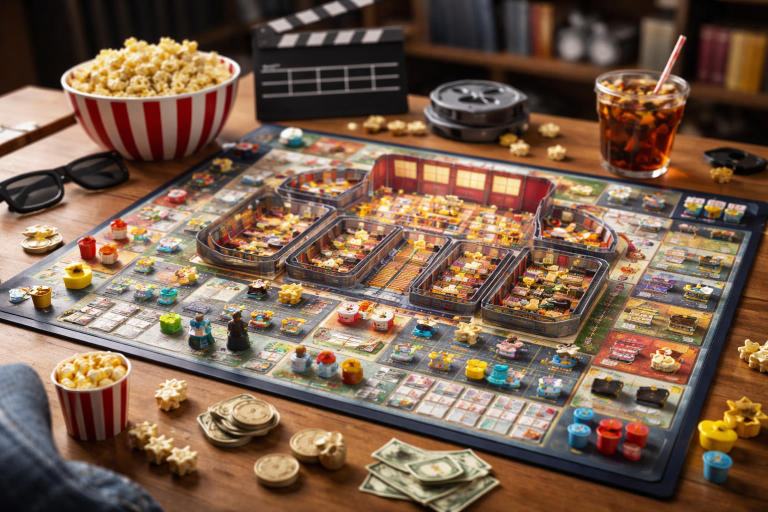 Redaktionelle Szene zum Thema „Brettspiel „Popcorn“ simuliert den Betrieb eines Kinos“