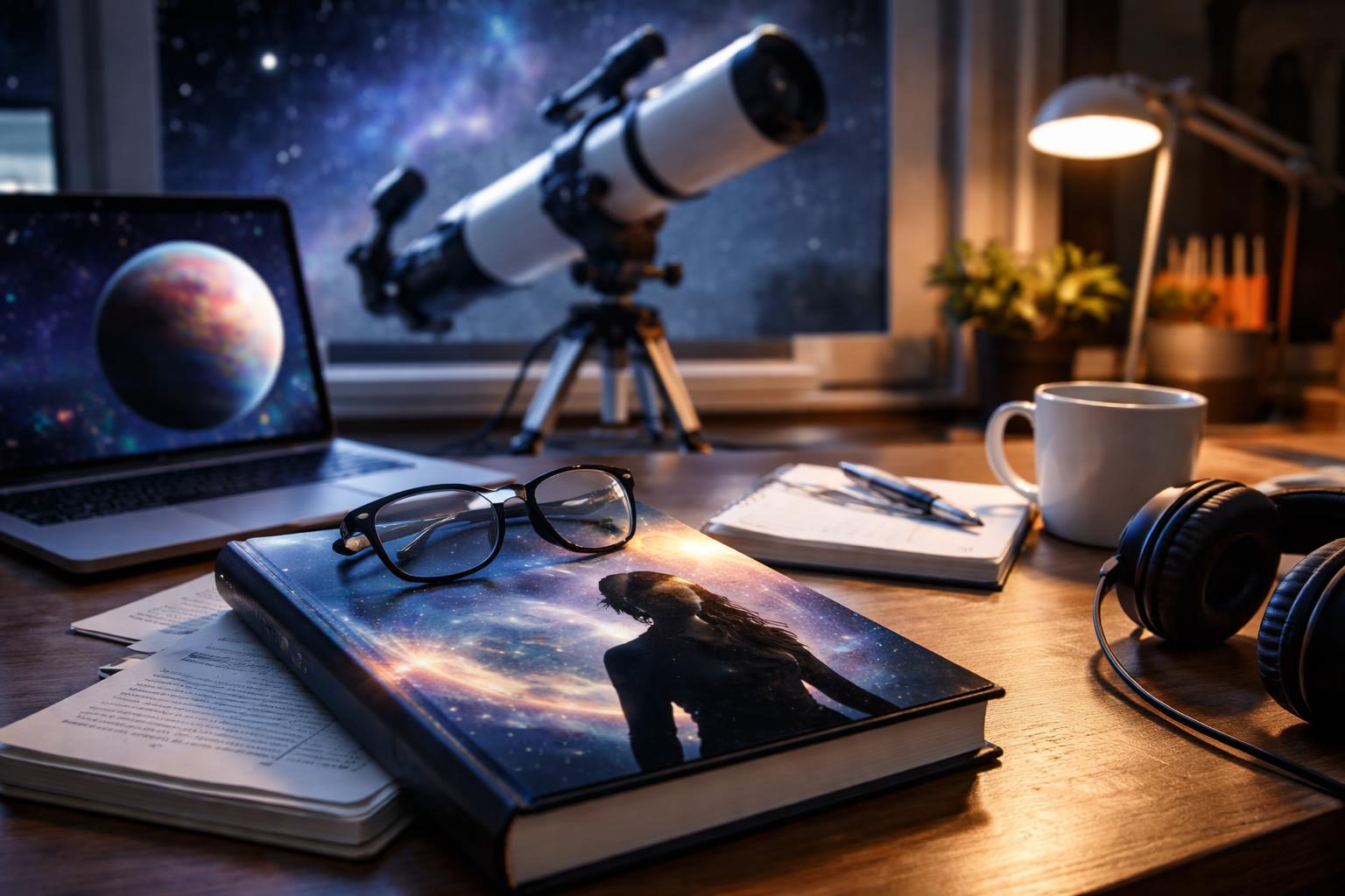 Redaktionelle Szene zum Thema „Buch über das All rückt Frauen in der Wissenschaft in den Blick“