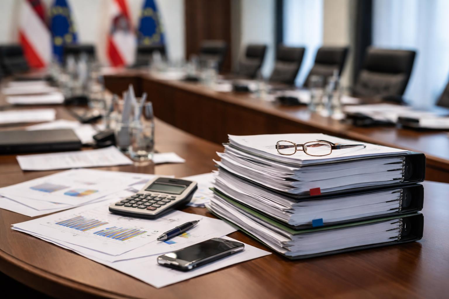 Redaktionelle Szene zum Thema „Budgetverhandlungen der Regierung bleiben ohne Durchbruch“