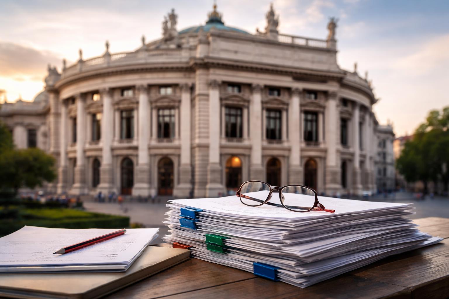 Redaktionelle Szene zum Thema „Burgtheater plant 23 Neuproduktionen für 2026/27 trotz Budgetdruck“