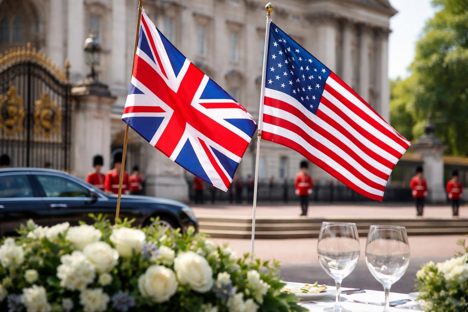 Redaktionelle Szene zum Thema „Charles III. hält an Staatsbesuch in den USA fest“