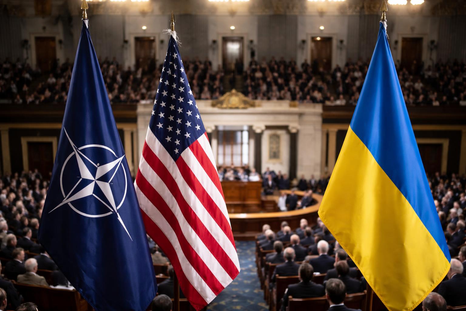 Redaktionelle Szene zum Thema „Charles wirbt vor US-Kongress für NATO und Zusammenhalt“