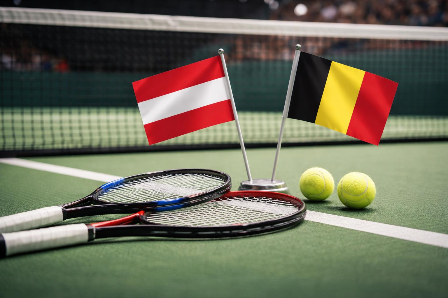 Redaktionelle Szene zum Thema „Davis Cup in Wien: Österreich und Belgien nach dem ersten Tag gleichauf“