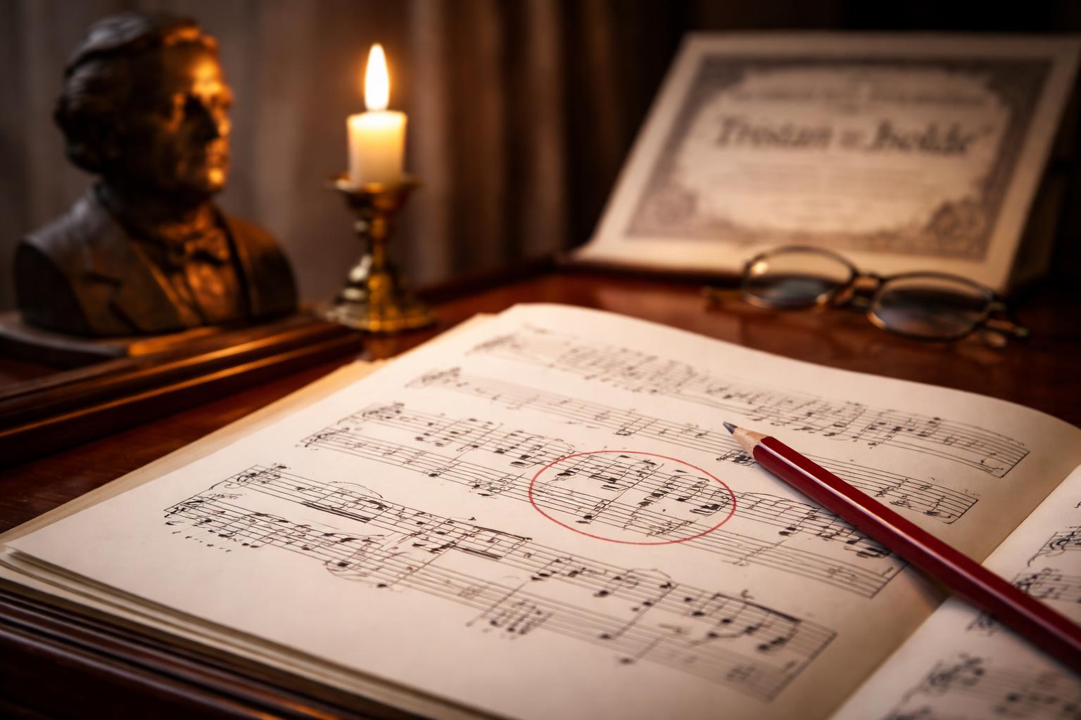 Redaktionelle Szene zum Thema „Der Tristan-Akkord: Wie Wagners Oper die Harmonik herausforderte“