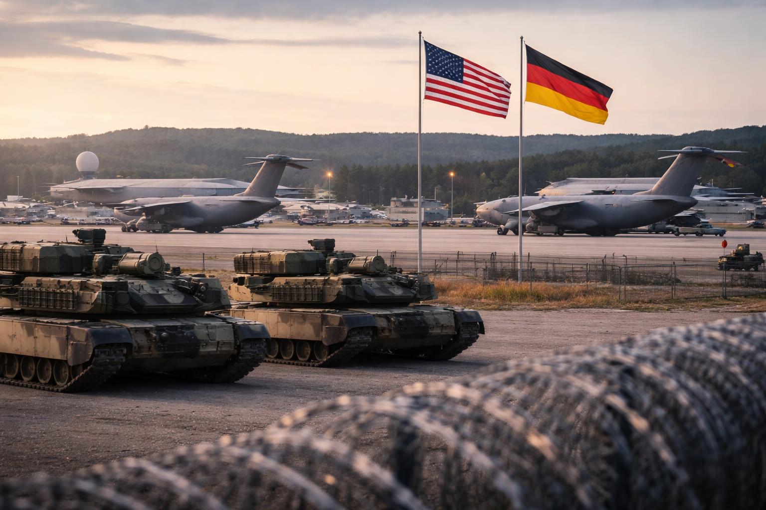Redaktionelle Szene zum Thema „Deutschland bleibt für die US-Armee zentral“