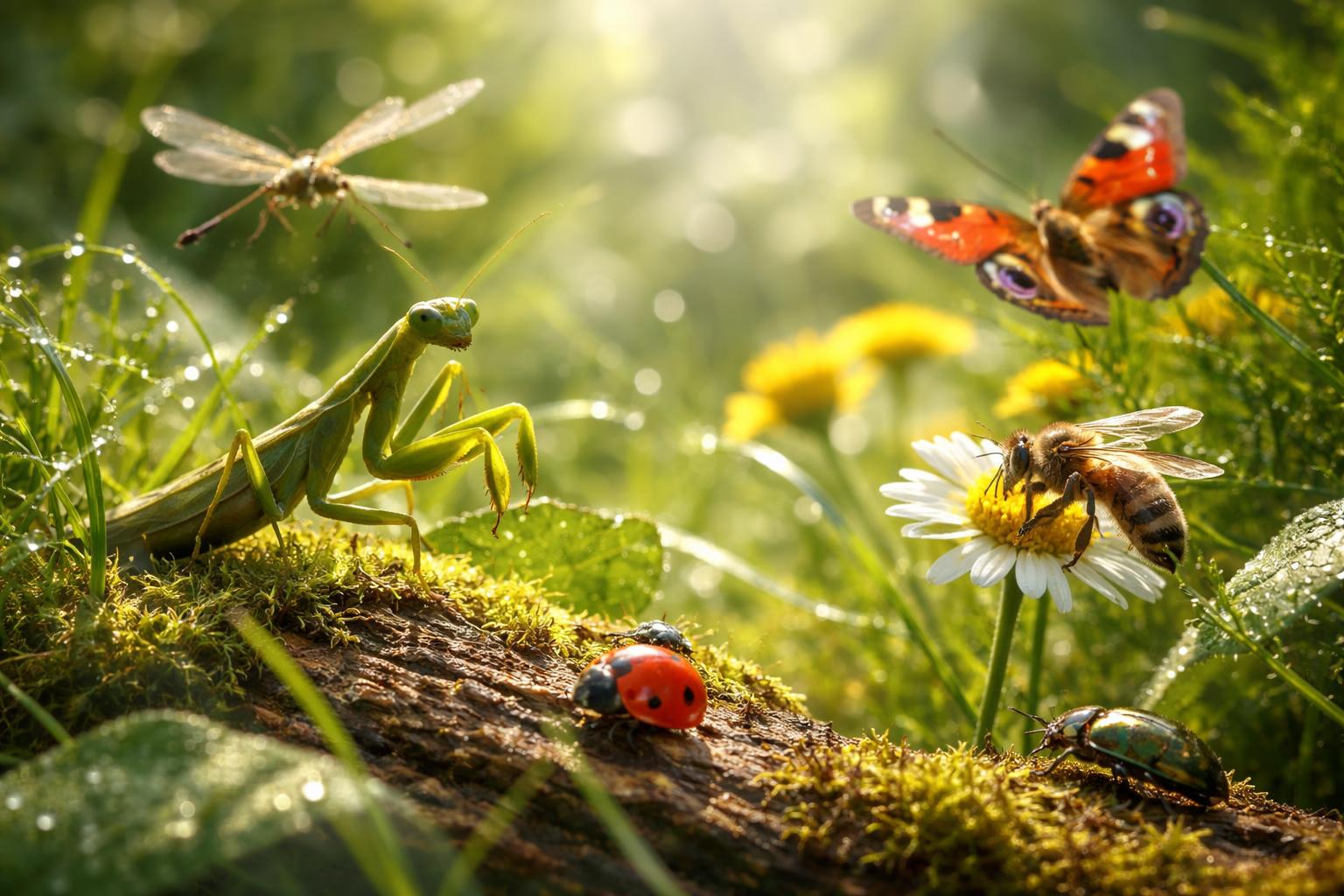 Redaktionelle Szene zum Thema „Die evolutionäre Brillanz der Insekten“