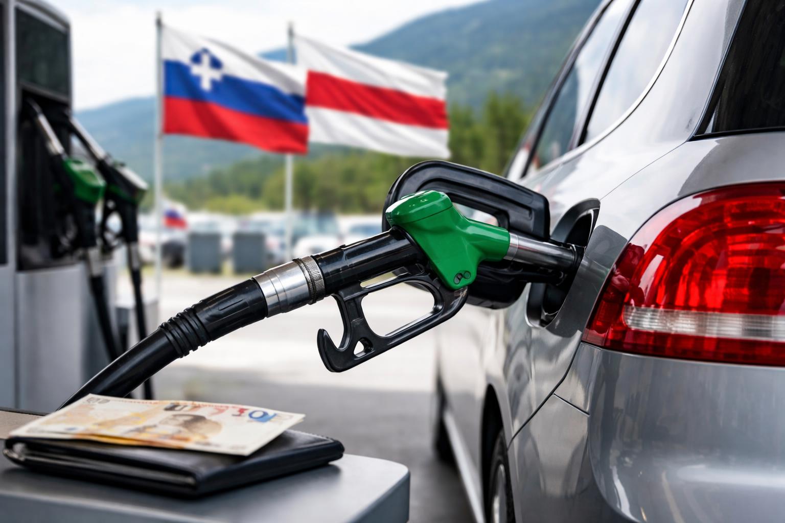 Redaktionelle Szene zum Thema „Diesel in Slowenien wird günstiger: 60-Liter-Tankung kostet deutlich weniger als in Kärnten“