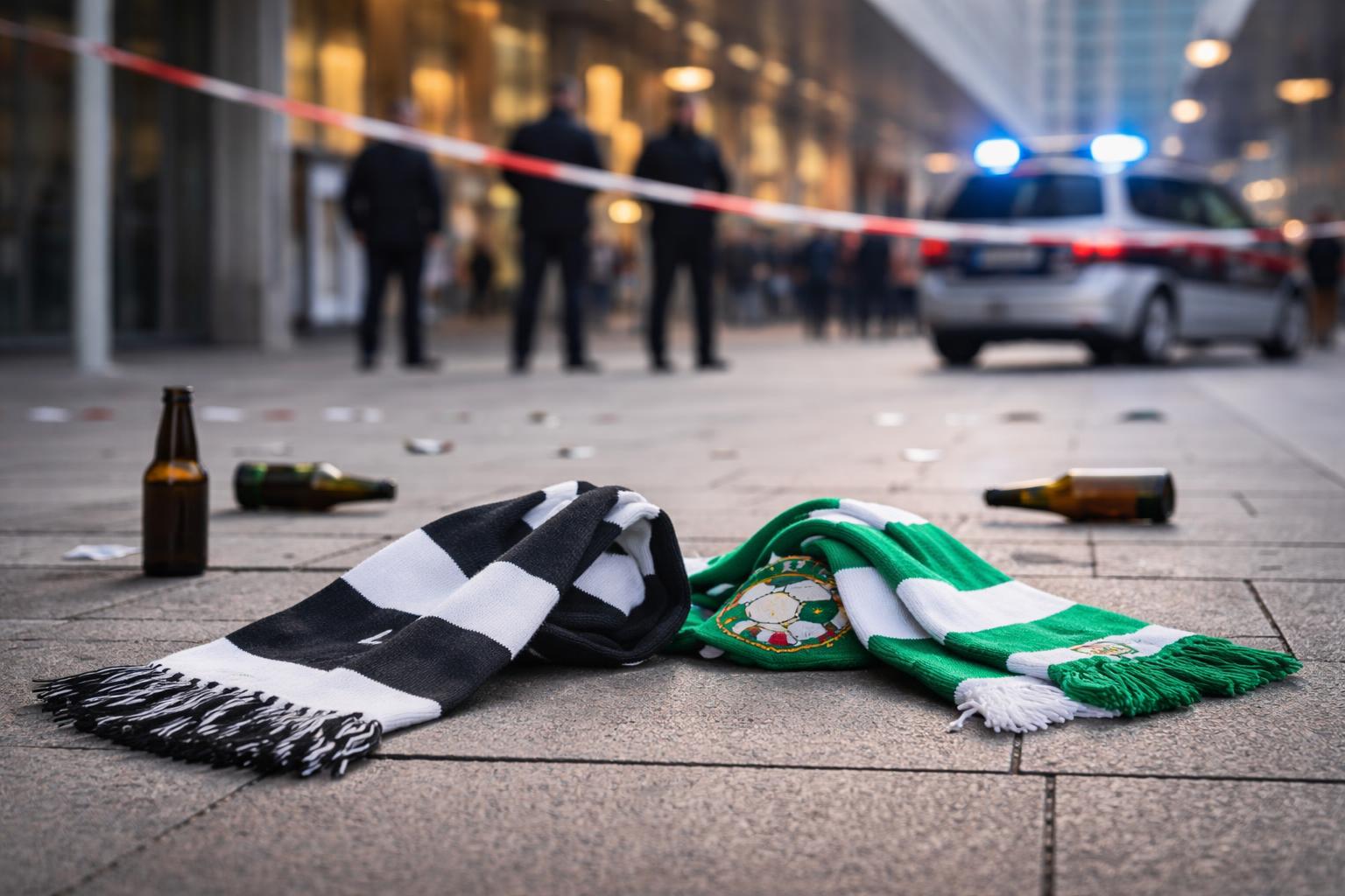Redaktionelle Szene zum Thema „Diversion nach Übergriff auf LASK-Fans am Wiener Westbahnhof“