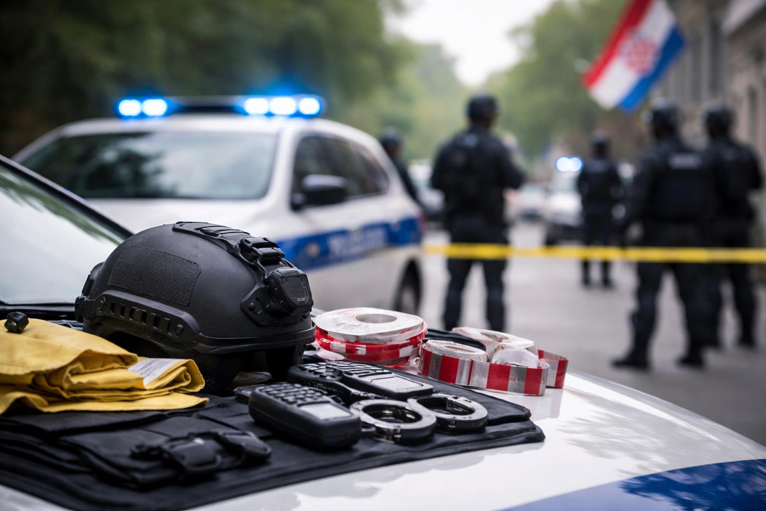 Redaktionelle Szene zum Thema „Drei Festnahmen nach hunderten Bombendrohungen in Kroatien“