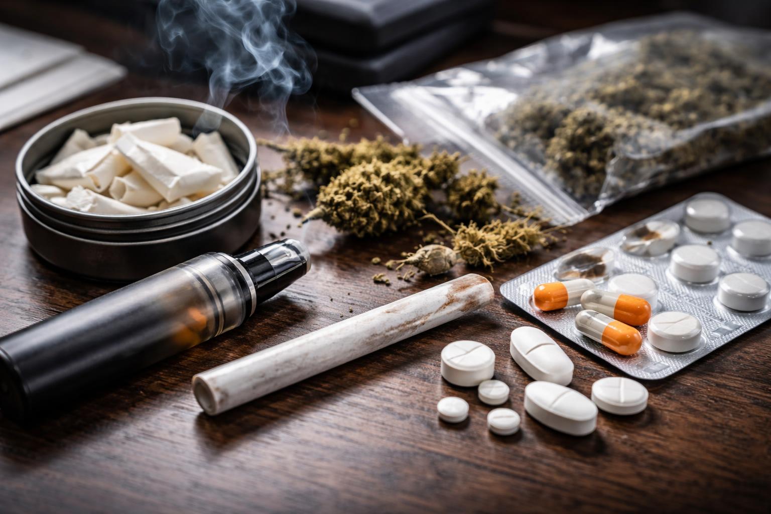 Redaktionelle Szene zum Thema „Drogenbericht 2025: Nikotinsucht bleibt führend, Opioidmissbrauch bei Mädchen nimmt zu“