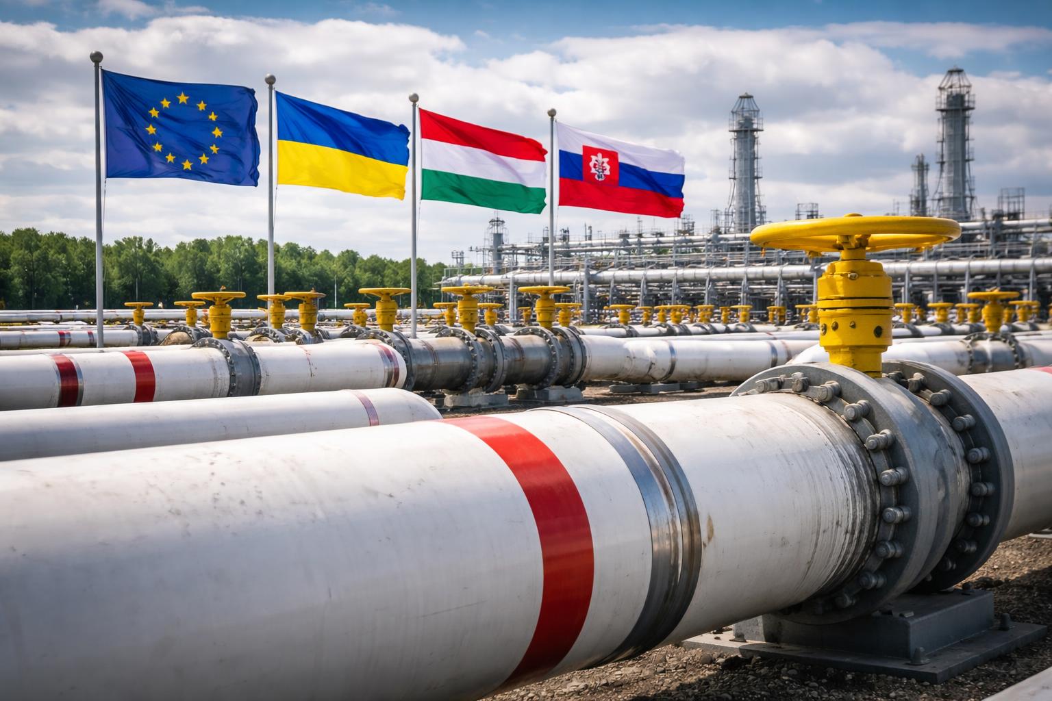 Redaktionelle Szene zum Thema „Druschba-Pipeline wieder in Betrieb: EU-Staaten machen Weg für Milliardenkredit frei“