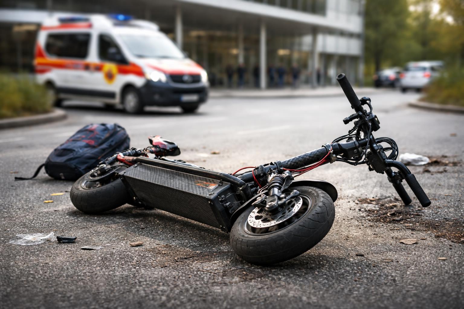 Redaktionelle Szene zum Thema „Eltern nach Unfall mit getuntem E-Scooter angezeigt“