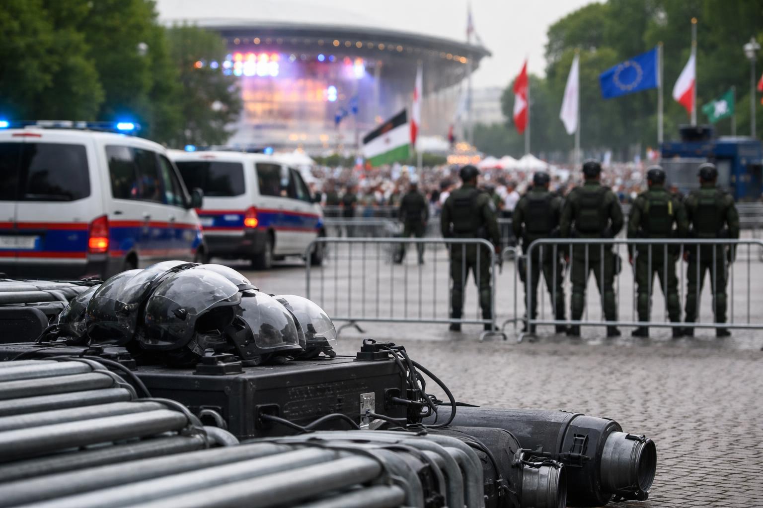 Redaktionelle Szene zum Thema „ESC in Wien wird zum Großeinsatz für die Sicherheitskräfte“