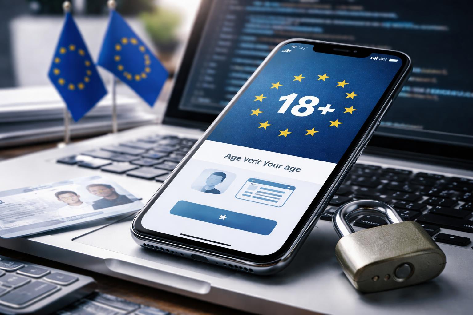 Redaktionelle Szene zum Thema „EU plant Altersprüfung per App – Experten bleiben skeptisch“
