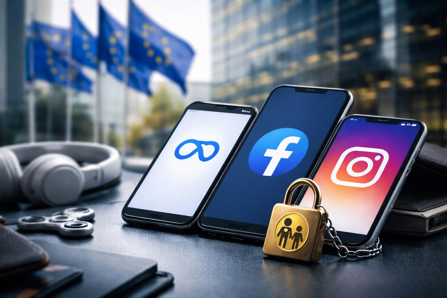 Redaktionelle Szene zum Thema „EU verschärft Ermittlungen gegen Meta wegen Jugendschutzes“