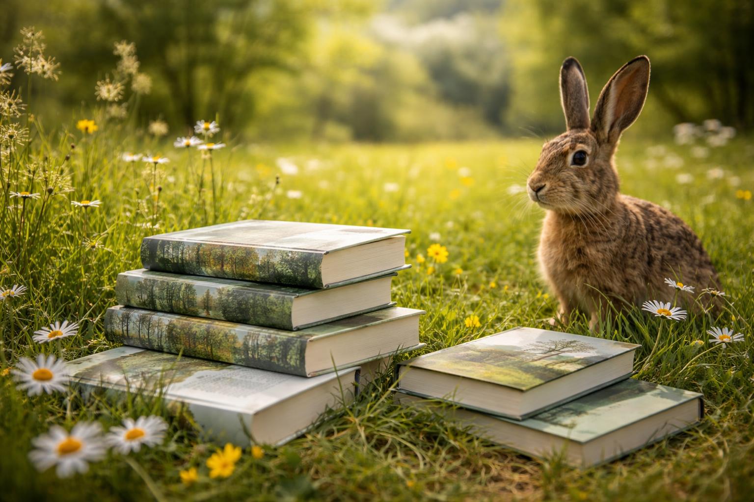 Redaktionelle Szene zum Thema „Fünf Bücher für den Frühling und die Natur“