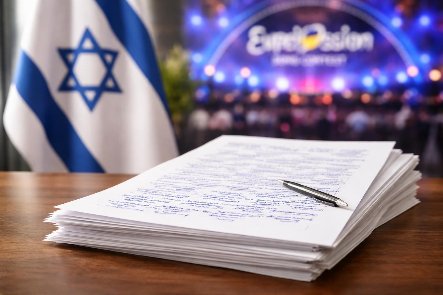Redaktionelle Szene zum Thema „Gegenbrief zum Israel-Boykott: Mehr als 1000 Prominente stellen sich hinter ESC-Teilnahme“