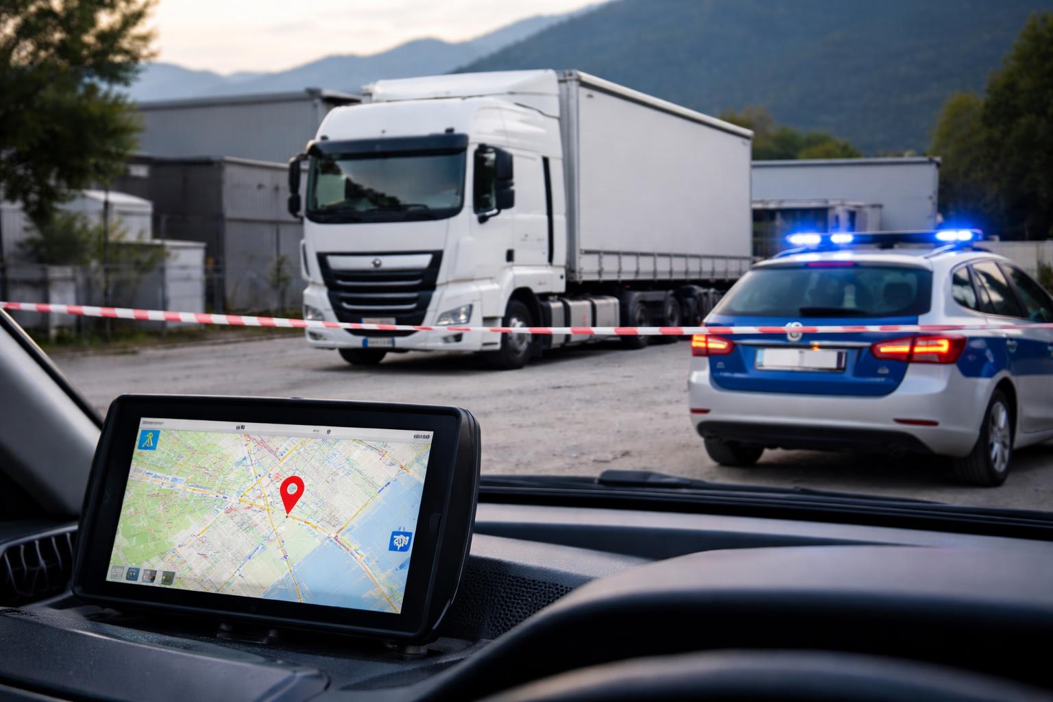 Redaktionelle Szene zum Thema „Gestohlener Lkw per GPS in Udine aufgespürt“