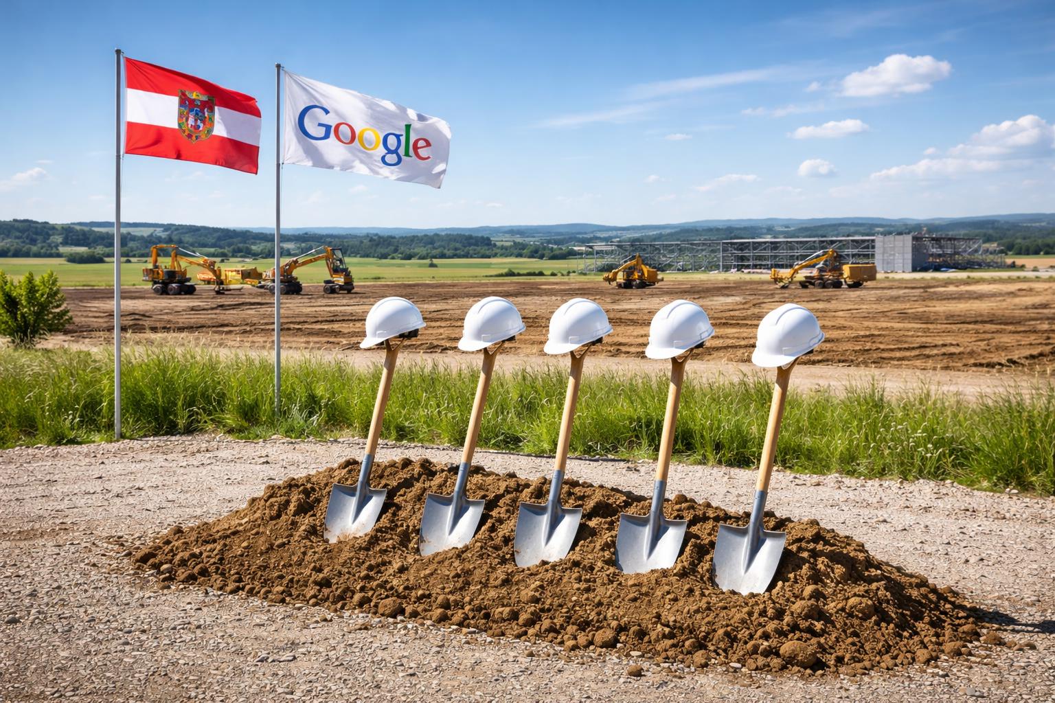 Redaktionelle Szene zum Thema „Google beginnt nach 18 Jahren mit Bau von Rechenzentrum in Kronstorf“