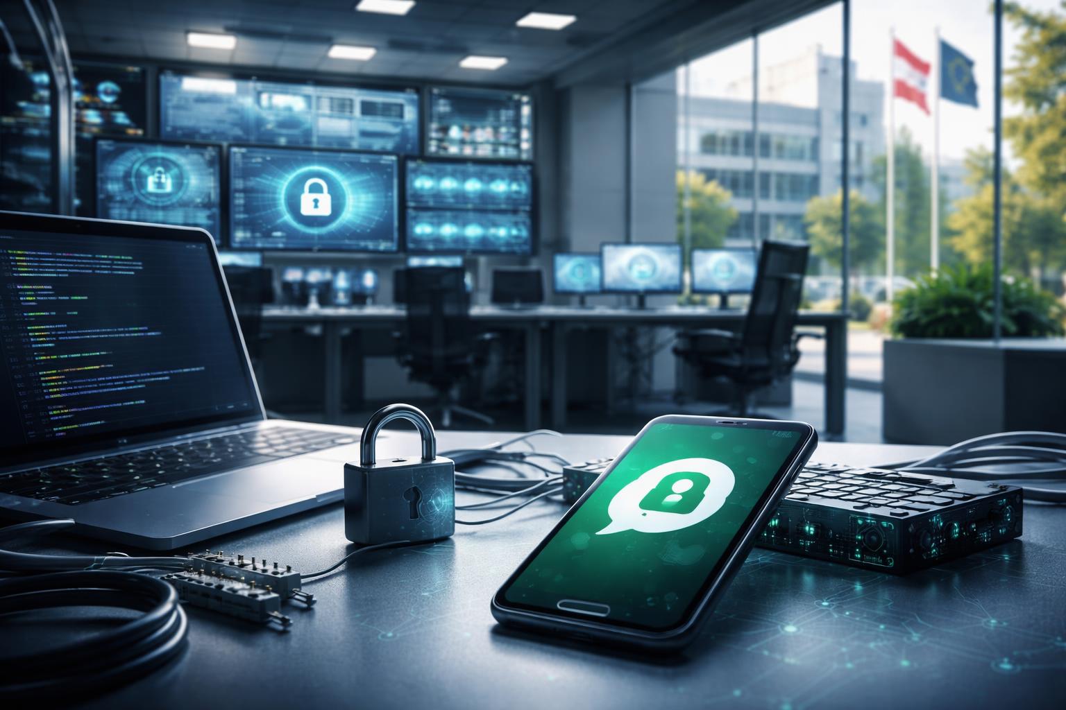 Redaktionelle Szene zum Thema „Grazer Cybersecurity Campus nimmt Chats und Konzernsicherheit ins Visier“