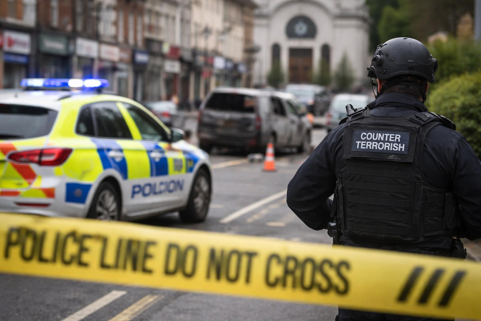Redaktionelle Szene zum Thema „Großbritannien stuft Terrorgefahr nach Angriff in London höher ein“