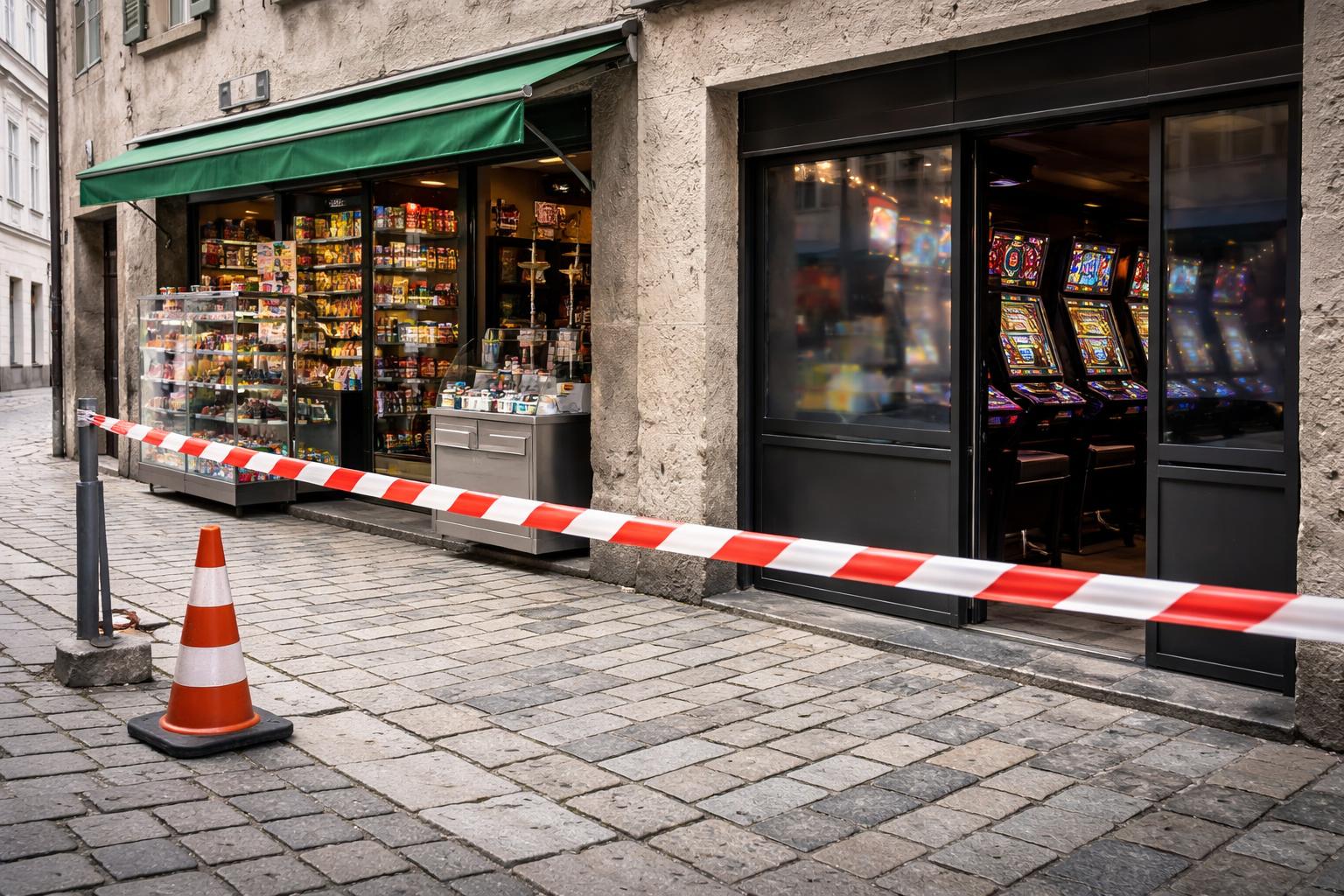 Redaktionelle Szene zum Thema „Hallein geht gegen Kiosk und Spielsalon in der Altstadt vor“