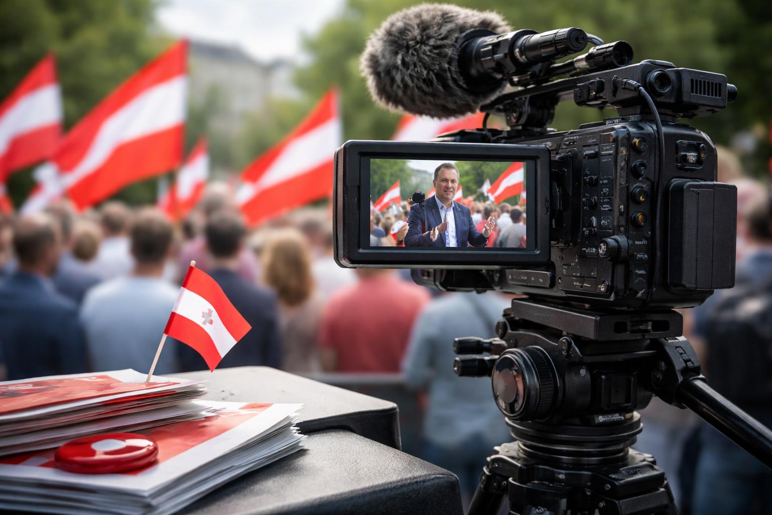 Redaktionelle Szene zum Thema „Harald Friedls Doku „Wahlkampf“ startet: Andreas Babler im Nationalratswahlkampf“
