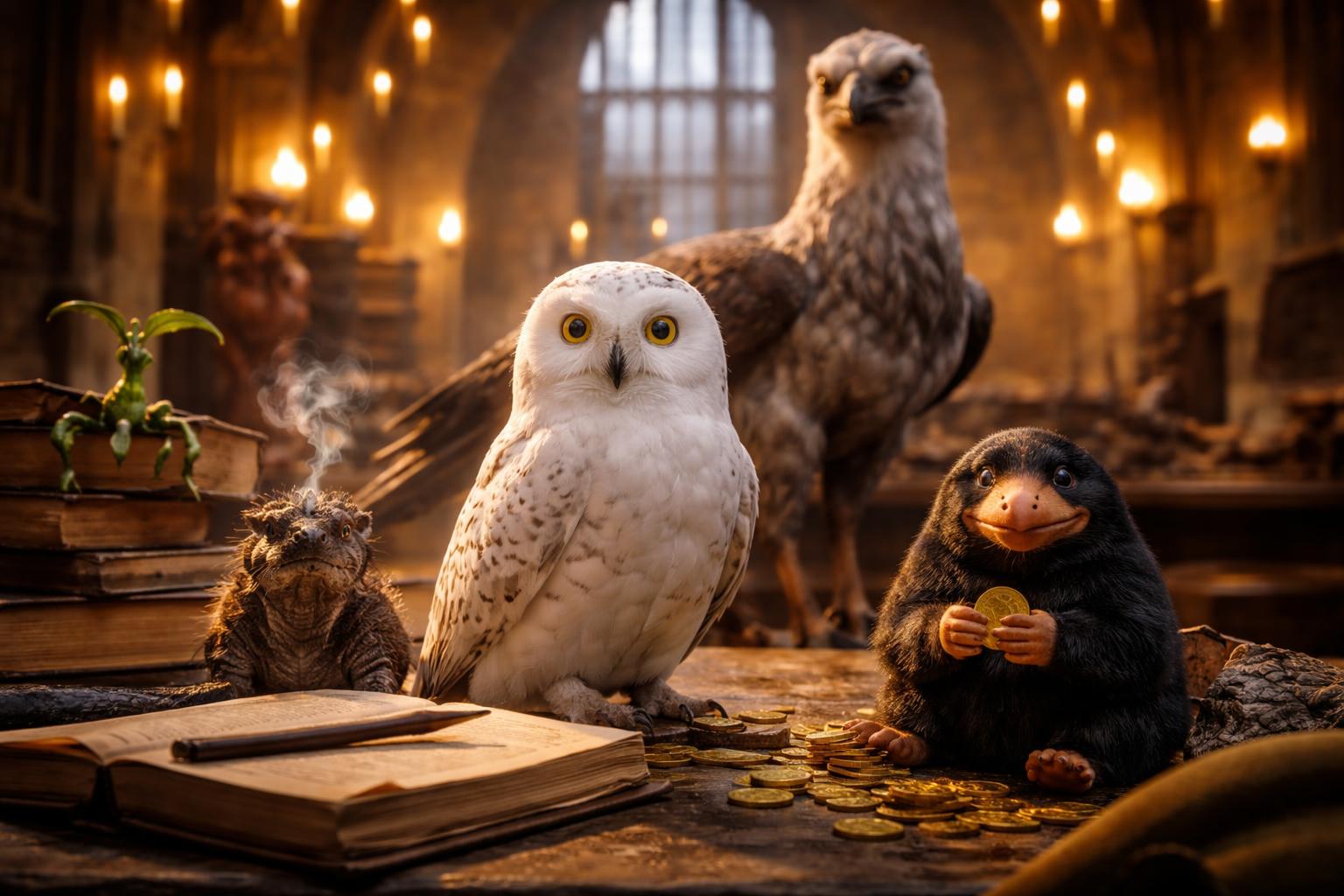 Redaktionelle Szene zum Thema „Harry-Potter-Quiz: 20 magische Tiere aus den Filmen erkennen“