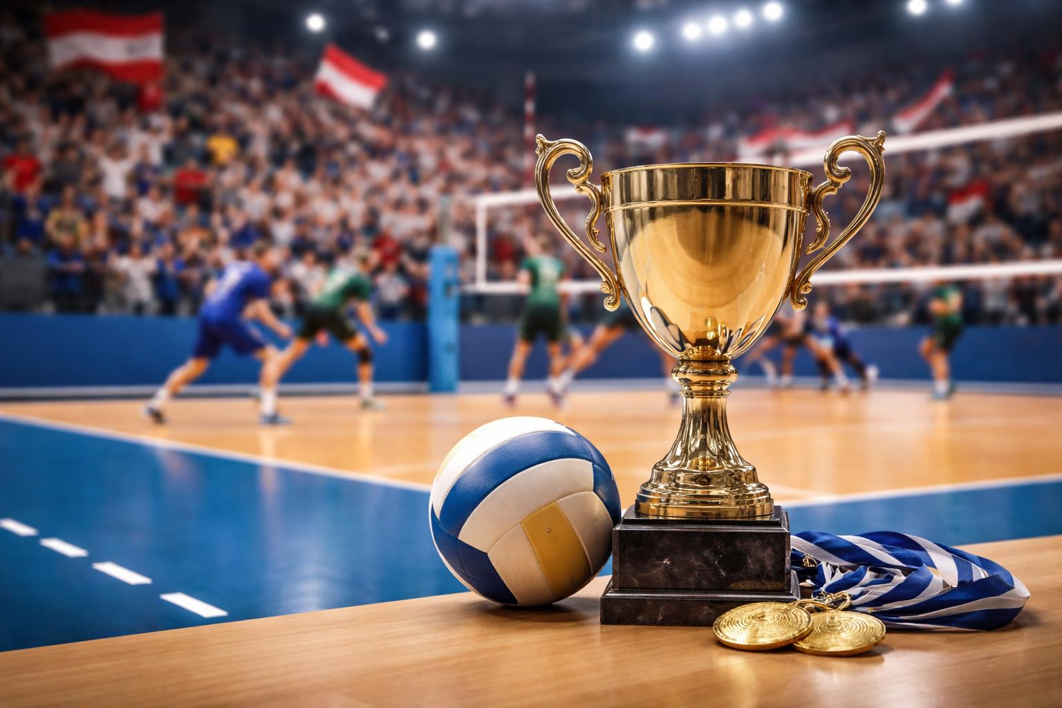 Redaktionelle Szene zum Thema „Hartberg kann heute erstmals Volleyball-Meister werden“
