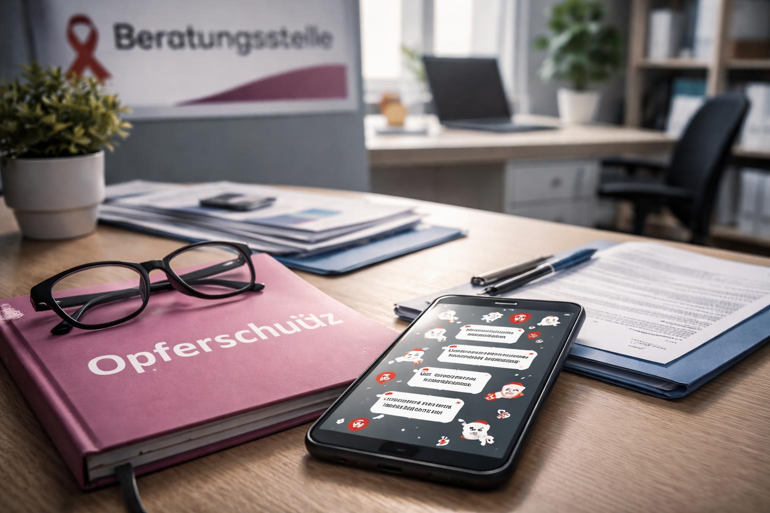 Redaktionelle Szene zum Thema „Hass im Netz: Warum Opferschutzstellen nicht gekürzt werden dürfen“