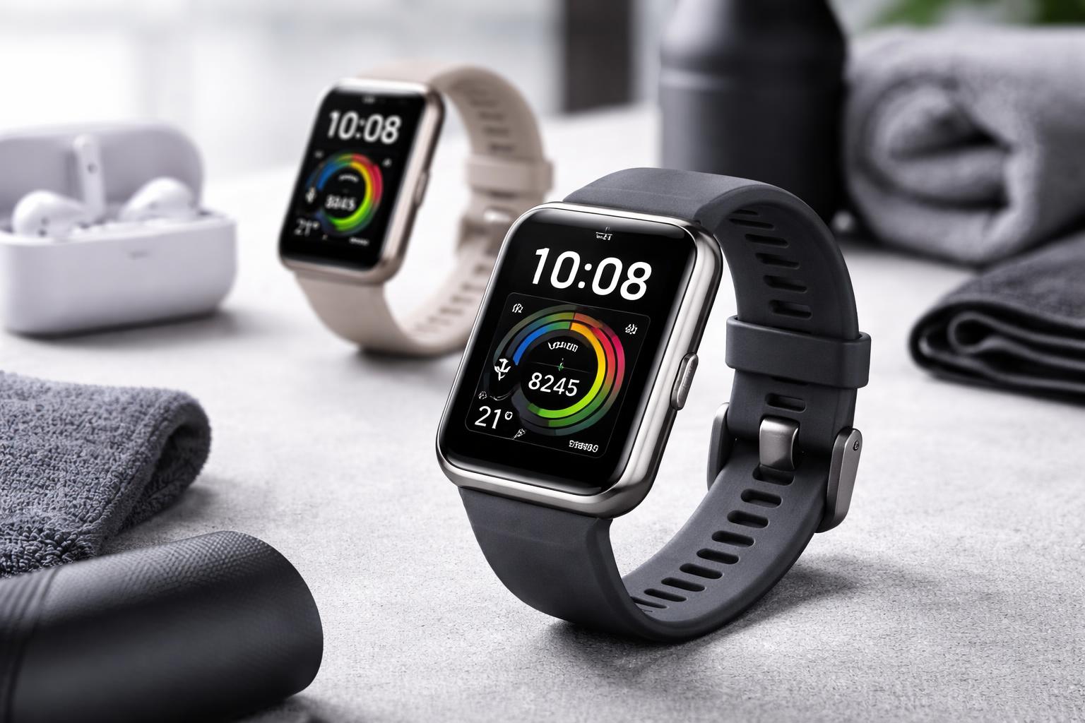 Redaktionelle Szene zum Thema „Huawei Watch Fit 5 Pro überzeugt trotz kleiner Änderungen“