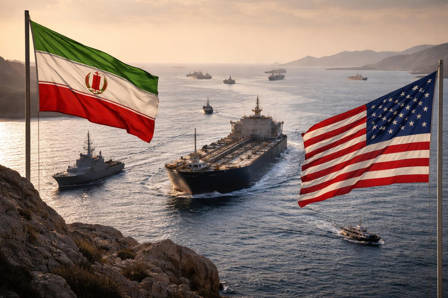 Redaktionelle Szene zum Thema „Iran bietet Ende der Hormuz-Sperre an – Trump prüft Ausweg im Streit mit Teheran“