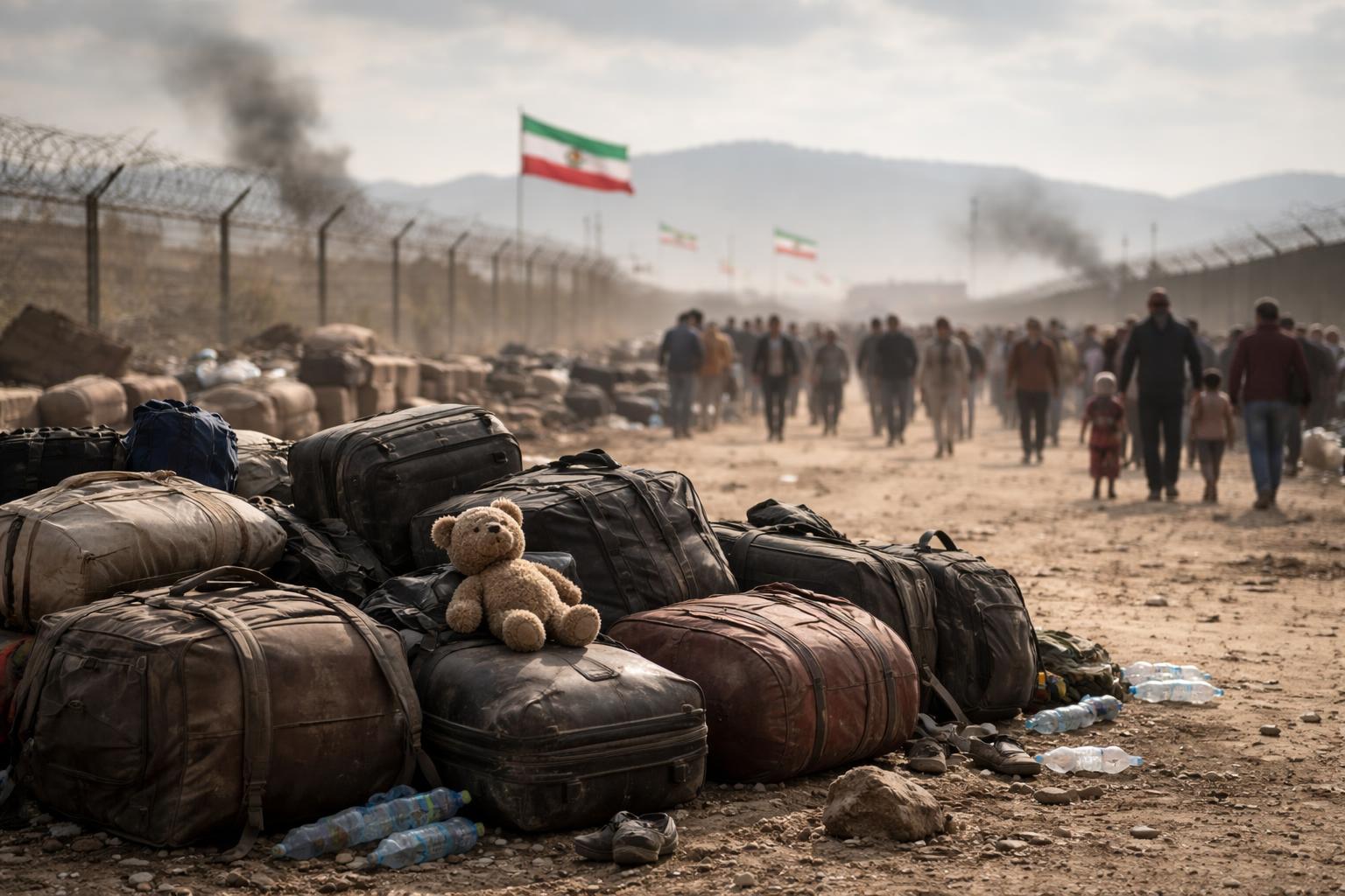 Redaktionelle Szene zum Thema „Iran-Krieg könnte neue Fluchtbewegungen nach Europa auslösen“